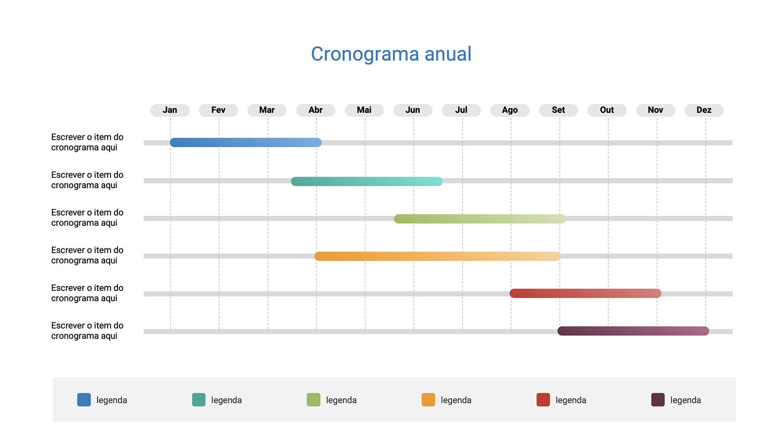 Cronograma – Modelo de Template em PowerPoint