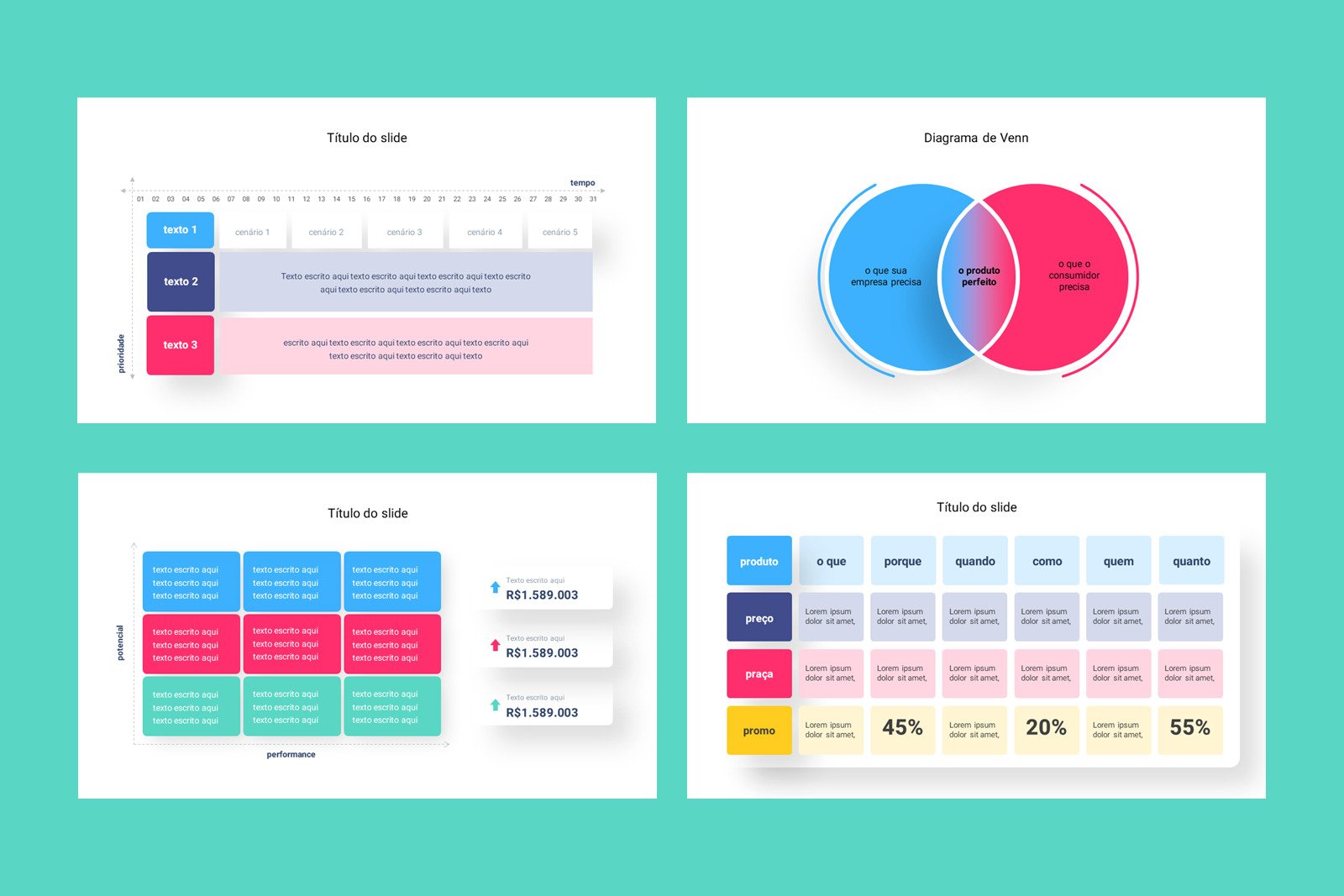 Diagramas - Modelo de Template em PowerPoint